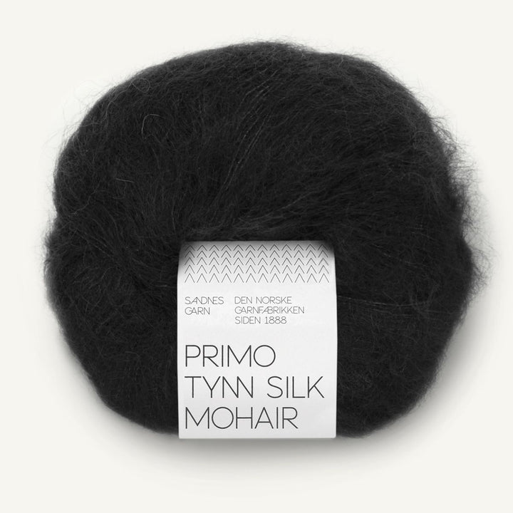 Primo Tynd Silk Mohair garn fra Sandnes Garn Sort