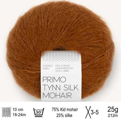 Primo Tynd Silk Mohair garn fra Sandnes Garn Monks robe