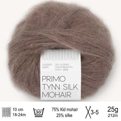 Primo Tynd Silk Mohair garn fra Sandnes Garn Agern