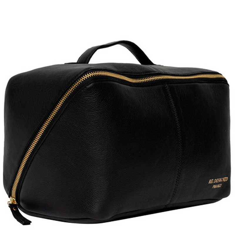 Lædertaske project 10 fra RE:DESIGNED i black/gold