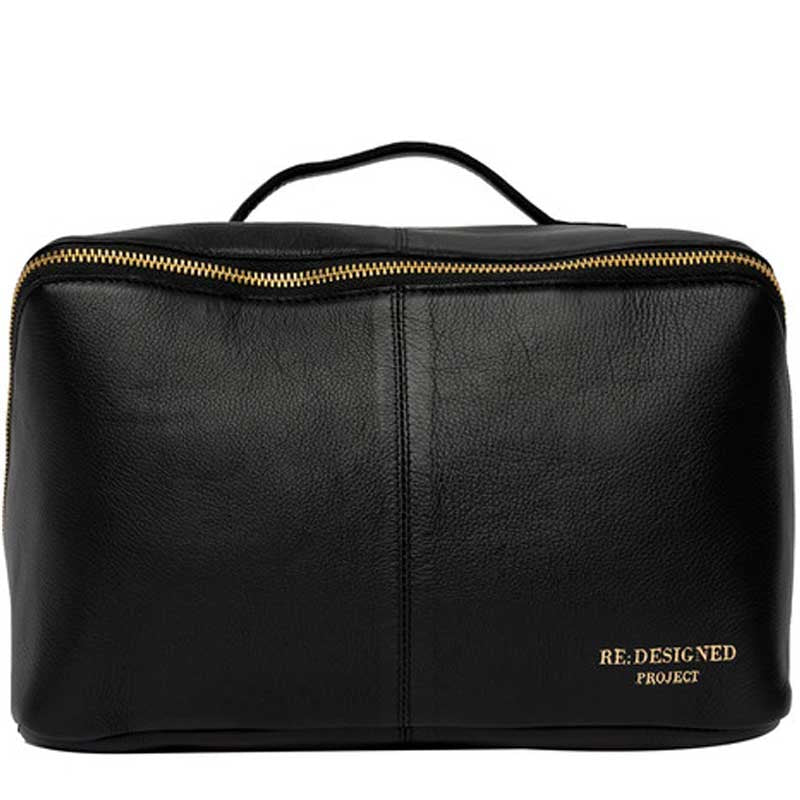 Lædertaske project 10 fra RE:DESIGNED i black/gold