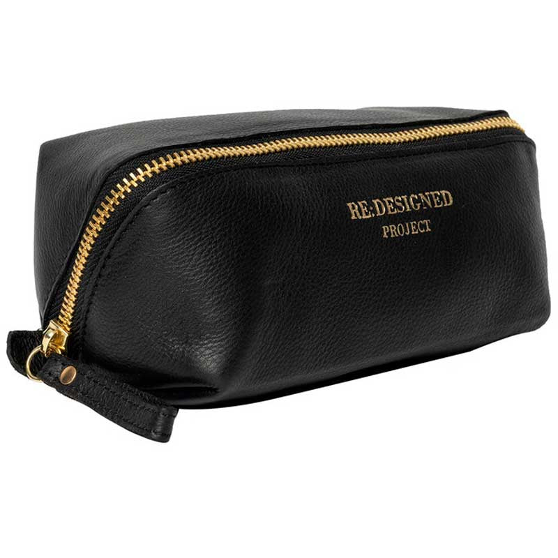 Lædertaske project 36 fra RE:DESIGNED black/gold