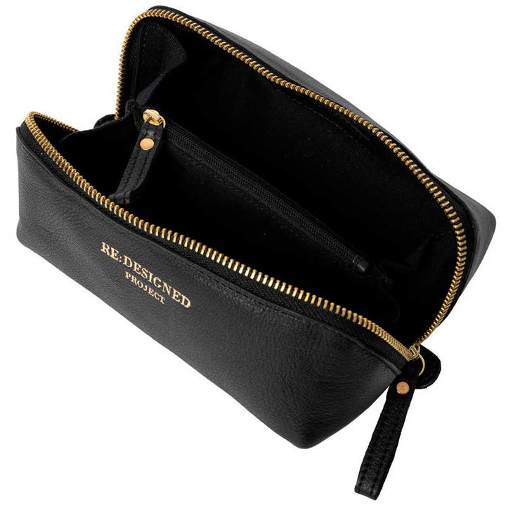 Lædertaske project 36 fra RE:DESIGNED black/gold