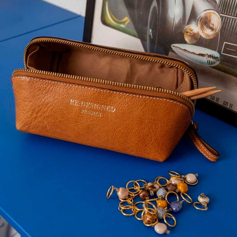 Lædertaske project 36 fra RE:DESIGNED burned tan/gold