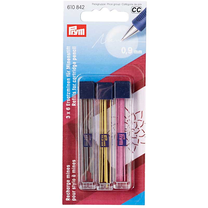 Kridtpind refill i 3 farver