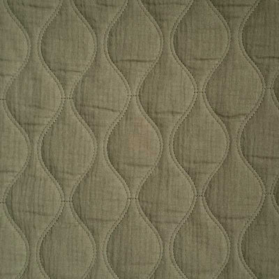 Quilt i dobbelt gauze, mosgrøn - KreStoffer