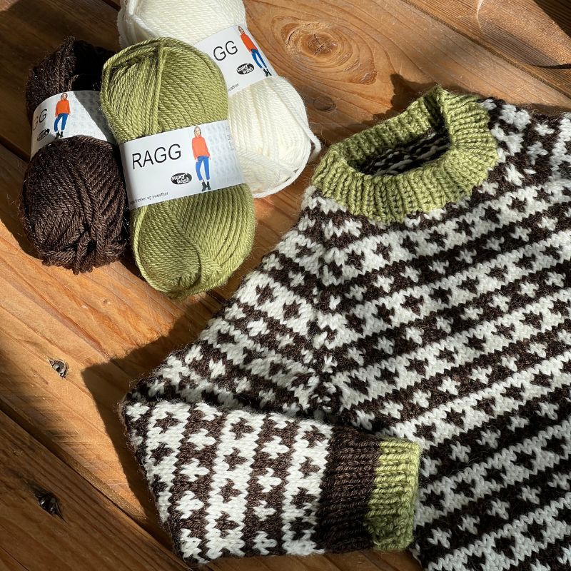 Strik Børnesweater i Ragg garn fra Hjertegarn