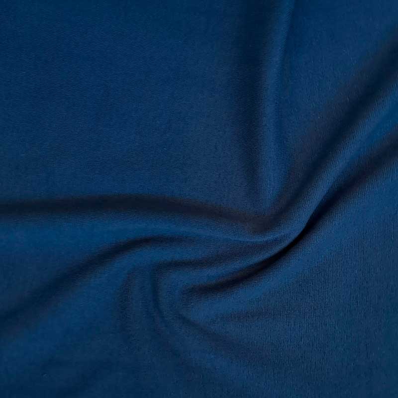 Ensfarvet rib i denim blå
