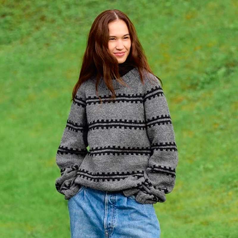 Strikkekit Ridge Sweater Man 2513-2 i Atlas garn