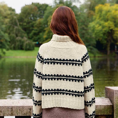 Strikkekit Ridge Sweater 2513-1 i Atlas og Børstet Alpakka