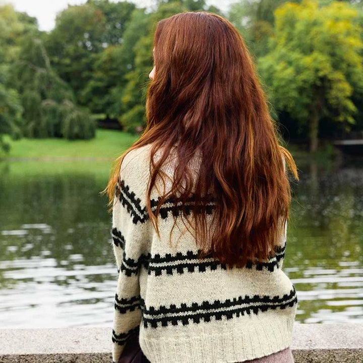 Strikkekit Ridge Sweater 2513-1 i Atlas og Børstet Alpakka