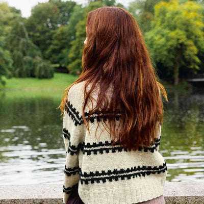 Strikkekit Ridge Sweater 2513-1 i Atlas og Børstet Alpakka