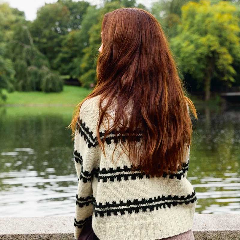 Strikkekit Ridge Sweater 2513-1 i Atlas og Børstet Alpakka