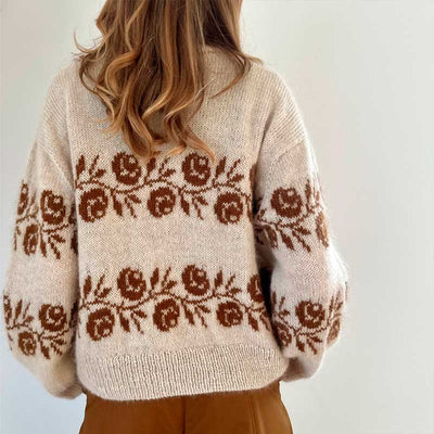 Strikkekit Rosie sweater fra Le Knit i Tynd Peer Gynt og Tynd Silk Mohair