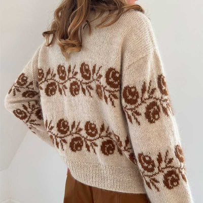 Strikkekit Rosie sweater fra Le Knit i Tynd Peer Gynt og Tynd Silk Mohair
