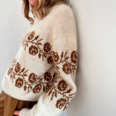 Strikkekit Rosie sweater fra Le Knit i Tynd Peer Gynt og Tynd Silk Mohair