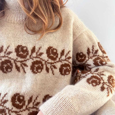 Strikkekit Rosie sweater fra Le Knit i Tynd Peer Gynt og Tynd Silk Mohair
