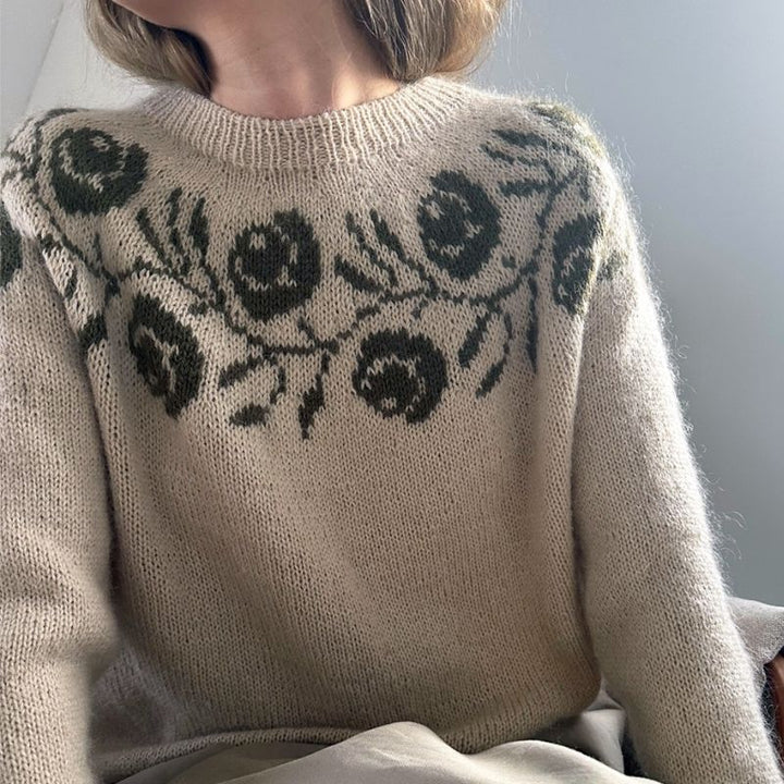 Strikkekit Rosie Yoke Blouse fra Le Knit i Sunday &amp; Tynd Silk Mohair