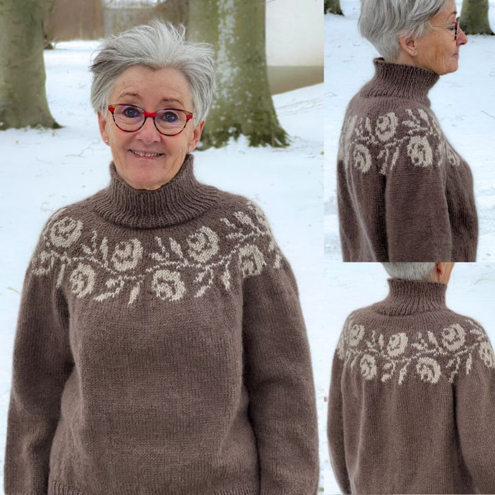 Strikkekit Rosie Yoke sweater i Peer Gynt &amp; Tynd Silk Mohair