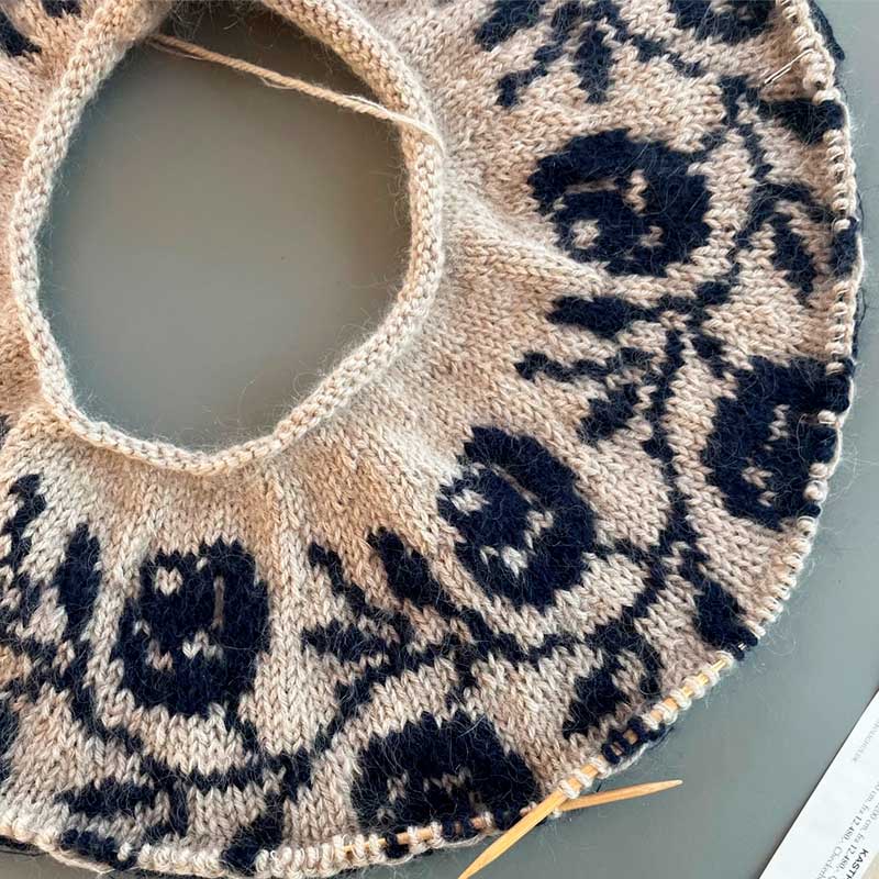 Rosie Yoke sweater fra Le Knit (Opskrift i fysisk papirudgave)
