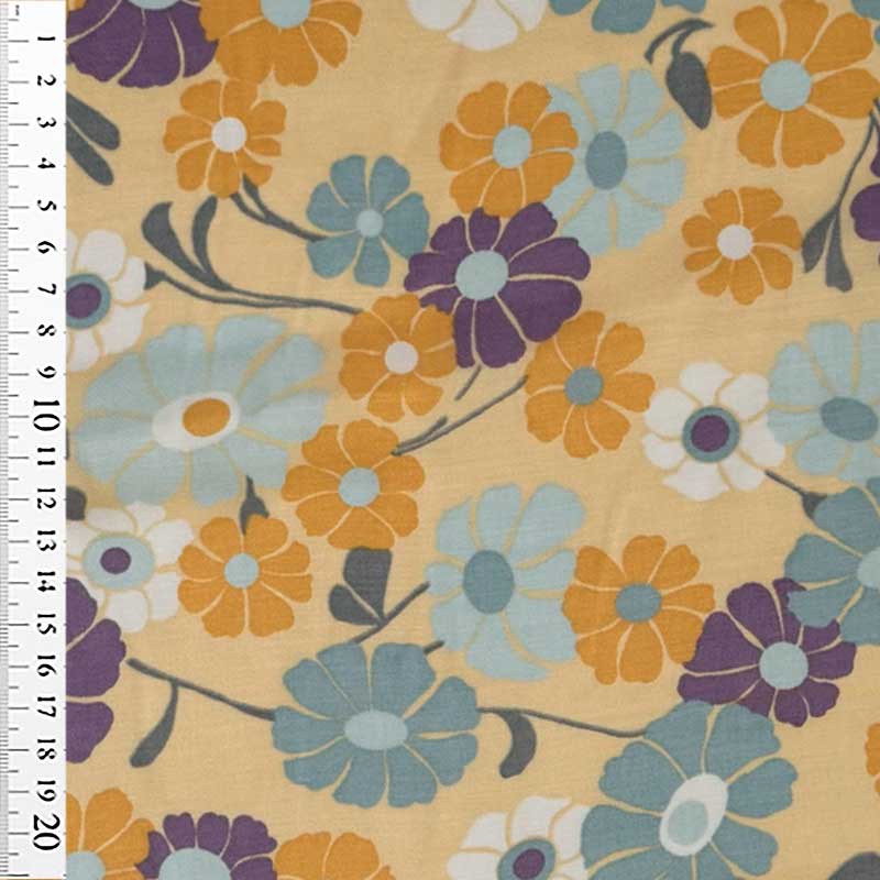 Satin med blomster - KreStoffer