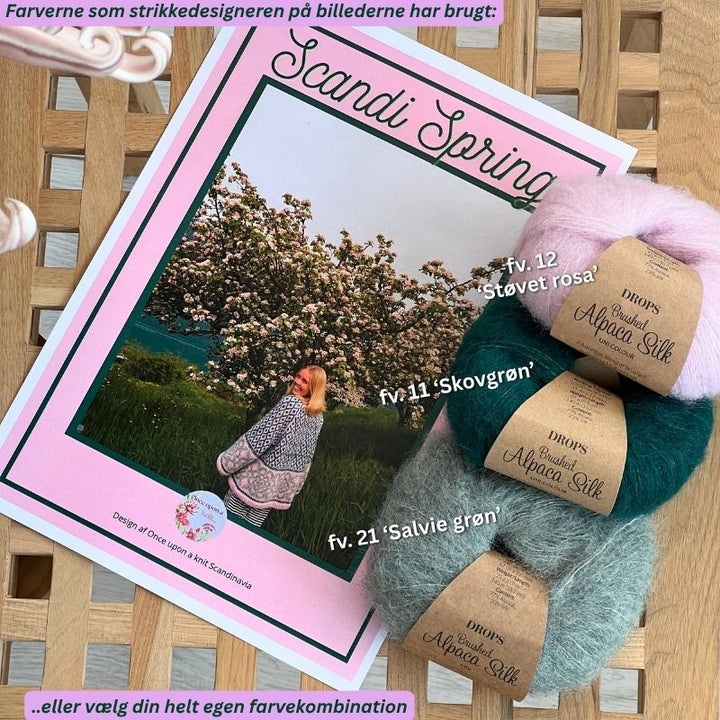 farver brugt til Scandi Spring sweater fra Once Upon a Knit Scandinavia