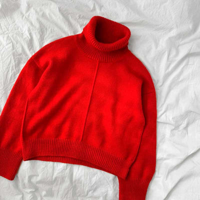 Strikkekit Scarlet Sweater fra PetiteKnit i Double Sunday