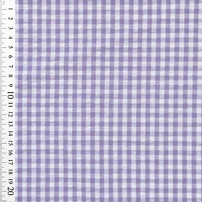 Ternet seersucker i lilla/hvid