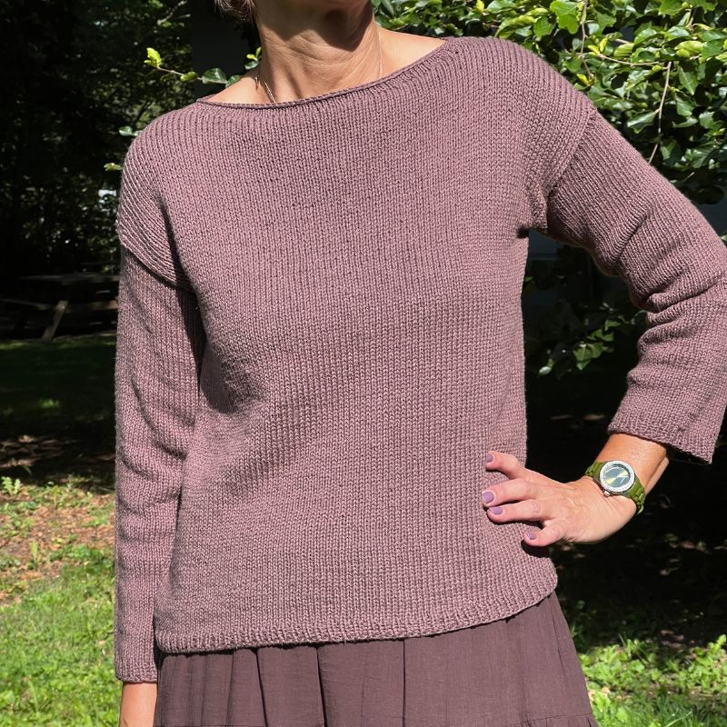 Strikkekit Sevilla blouse fra PetiteKnit i Line og Tynd Line garn
