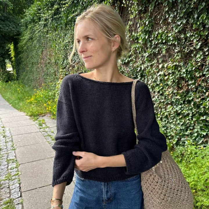 Strikkekit Sevilla blouse fra PetiteKnit i Line og Tynd Line garn