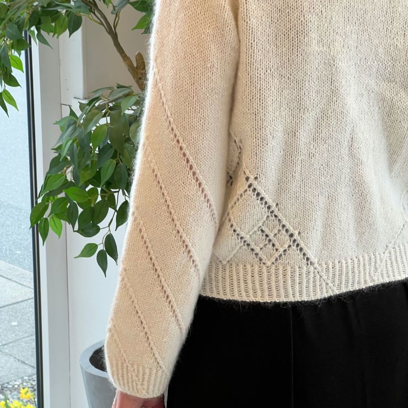 Diamond Line Sweater V-neck fra Siersknit i Sunday &amp; Tynd Silk Mohair