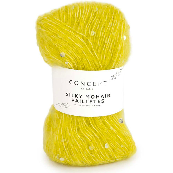 Silky Mohair Paillettes garn fra Concept by Katia Gul