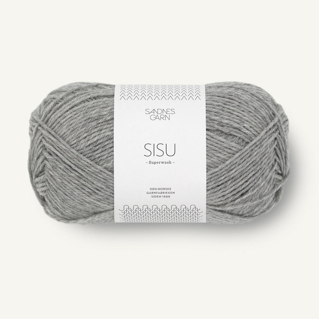 Sisu garn fra Sandnes Garn Gråmeleret