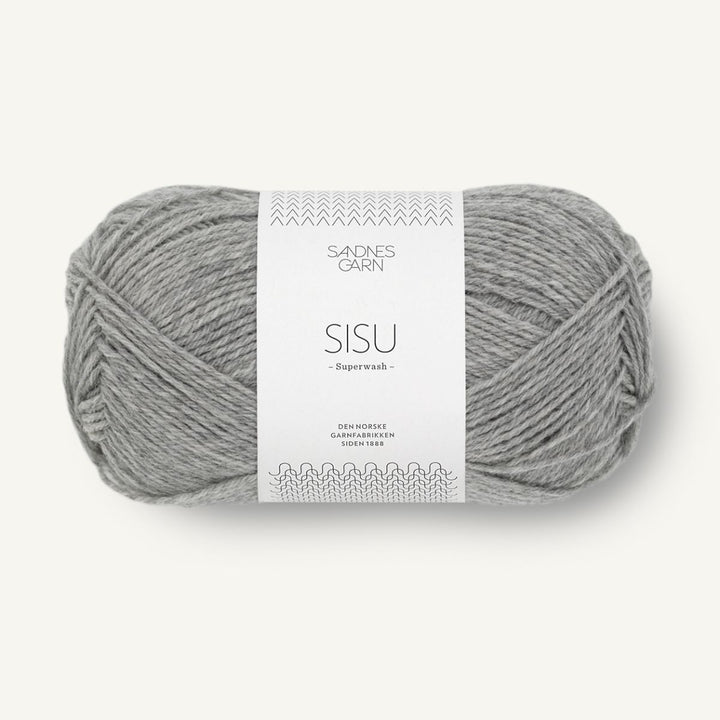 Sisu garn fra Sandnes Garn Gråmeleret