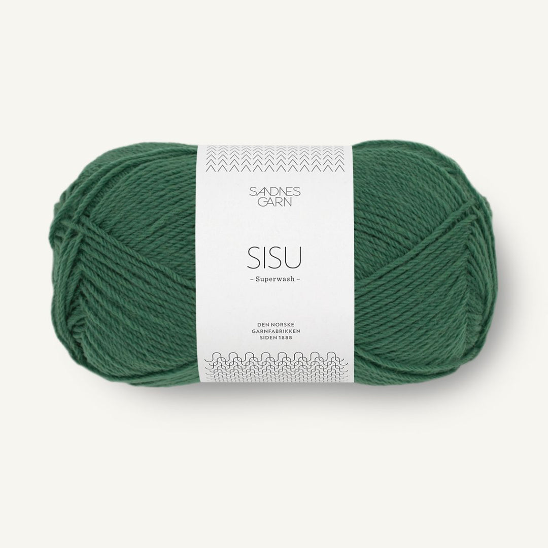 Sisu garn fra Sandnes Garn Mørk grøn
