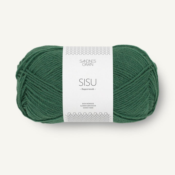 Sisu garn fra Sandnes Garn Mørk grøn