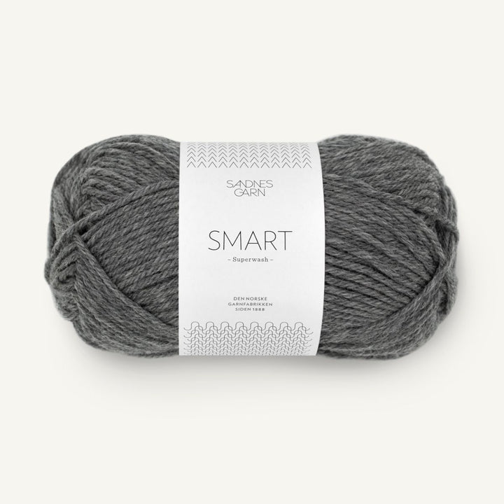 Smart garn fra Sandnes Garn Mørk gråmeleret