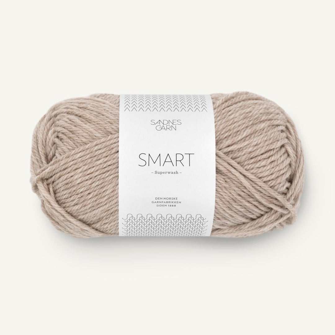 Smart garn fra Sandnes Garn Gråbeige meleret