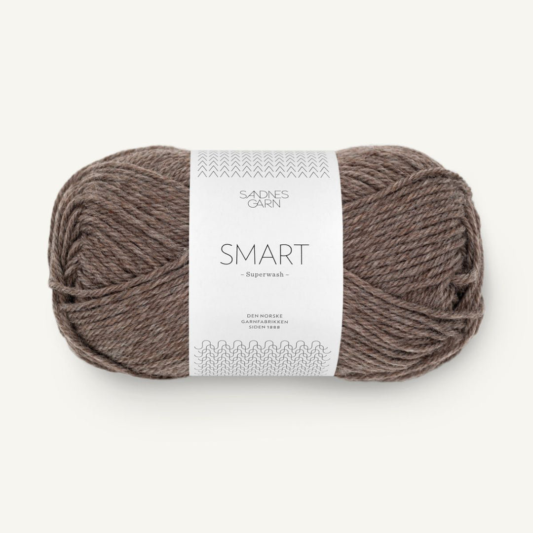 Smart garn fra Sandnes Garn Mellem brun meleret