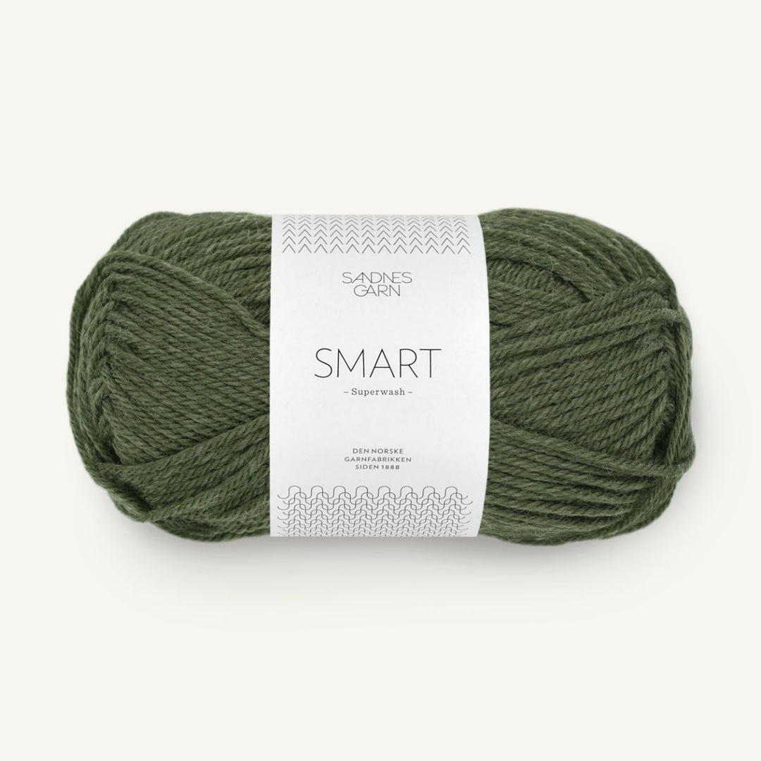 Smart garn fra Sandnes Garn Mørk grønmeleret