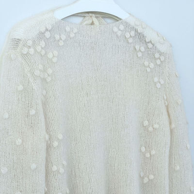 Strikkekit Snowberry Sweater i Tynd Silk Mohair fra Sandnes