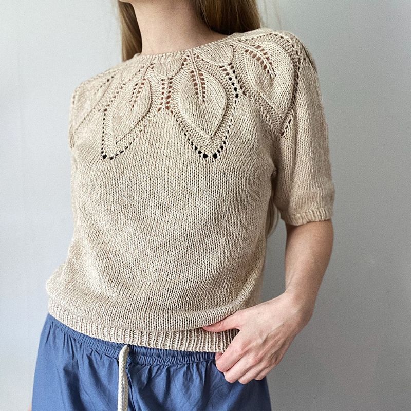 Strikkekit Sommer Dahlia fra Le Knit i Line garn