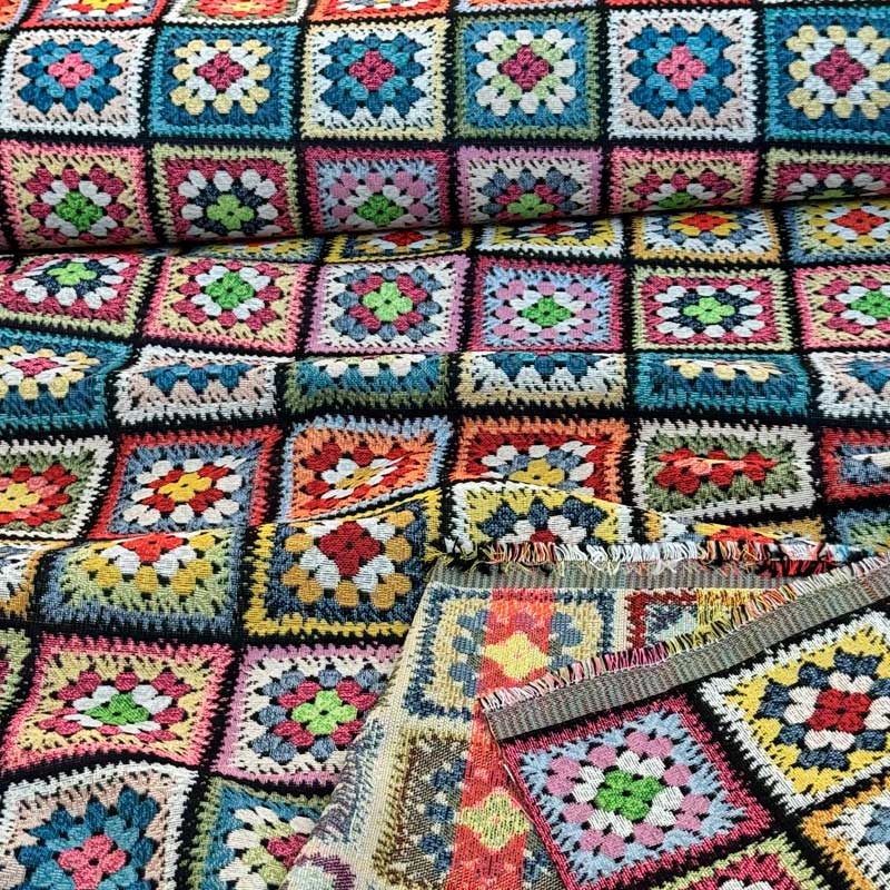 Gobelin med patchwork blomst