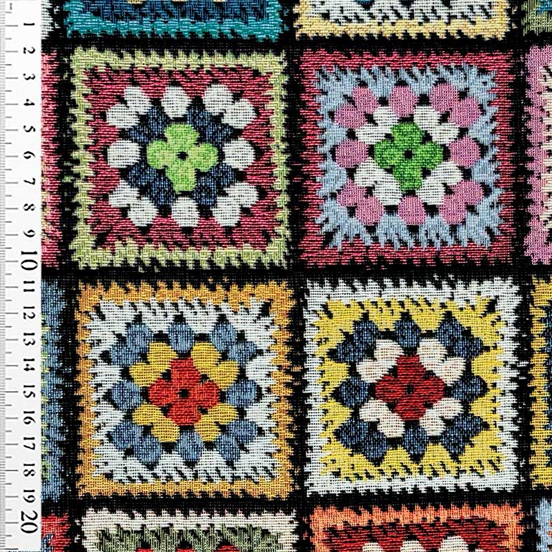 Gobelin med patchwork blomst