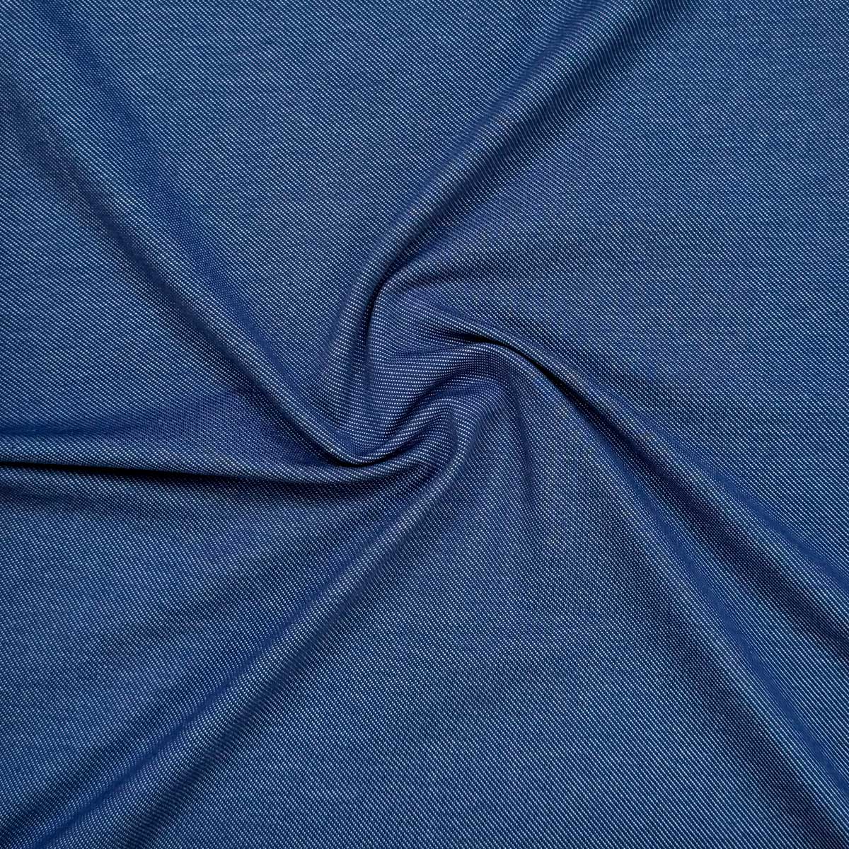 Diagonal Jersey i Mellem blå (Denimlook)