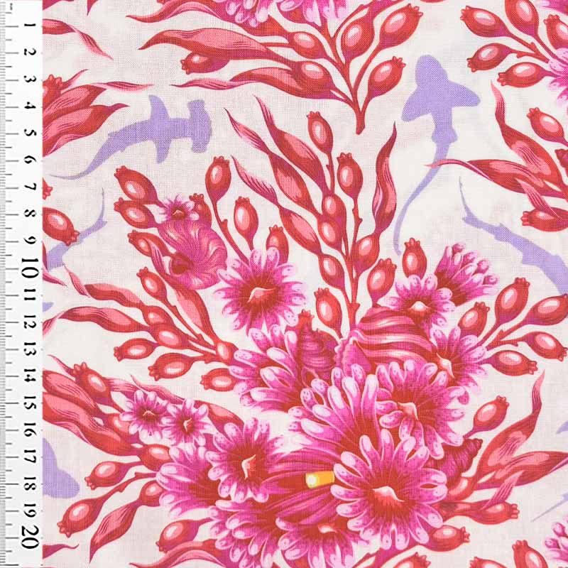Tula Pink floral reef fast bomuld i pink