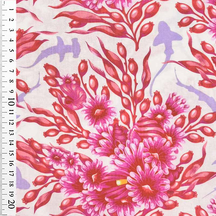 Tula Pink floral reef fast bomuld i pink