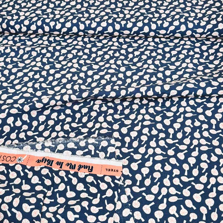 Fast bomuld med Costa Blanca marine fra Cotton &amp; Steel