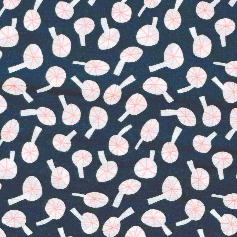 Fast bomuld med Costa Blanca marine fra Cotton &amp; Steel