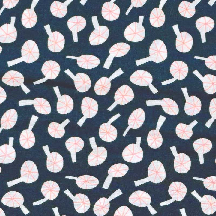 Fast bomuld med Costa Blanca marine fra Cotton &amp; Steel